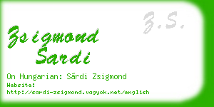 zsigmond sardi business card